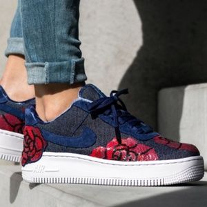 Nike Air Force 1 Low Floral Sequin Binary Blue